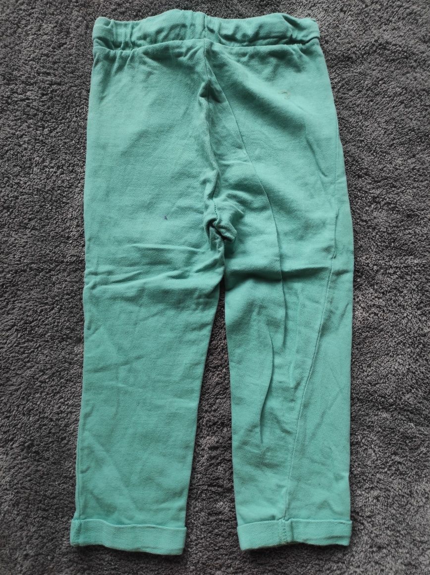 Cienkie zielone/turkusowe spodnie