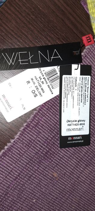 Czapka Monnari nowa limonkowa