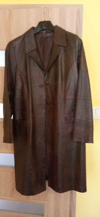 Płaszcz skórzany damski