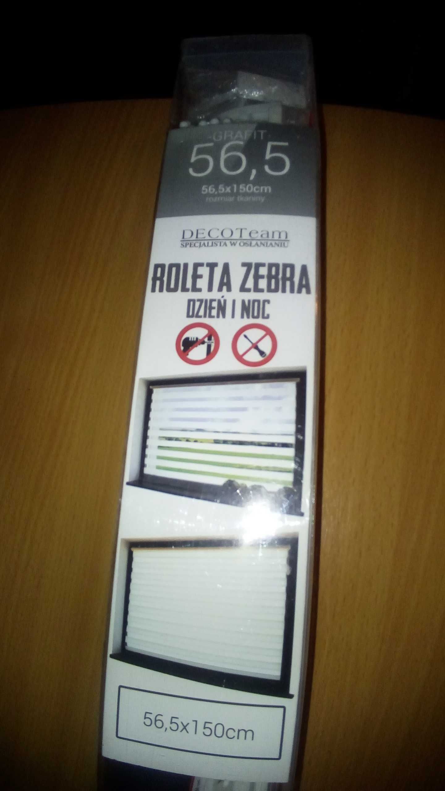 Roleta ZEBRA dzień i noc grafit 56,5+150 cm