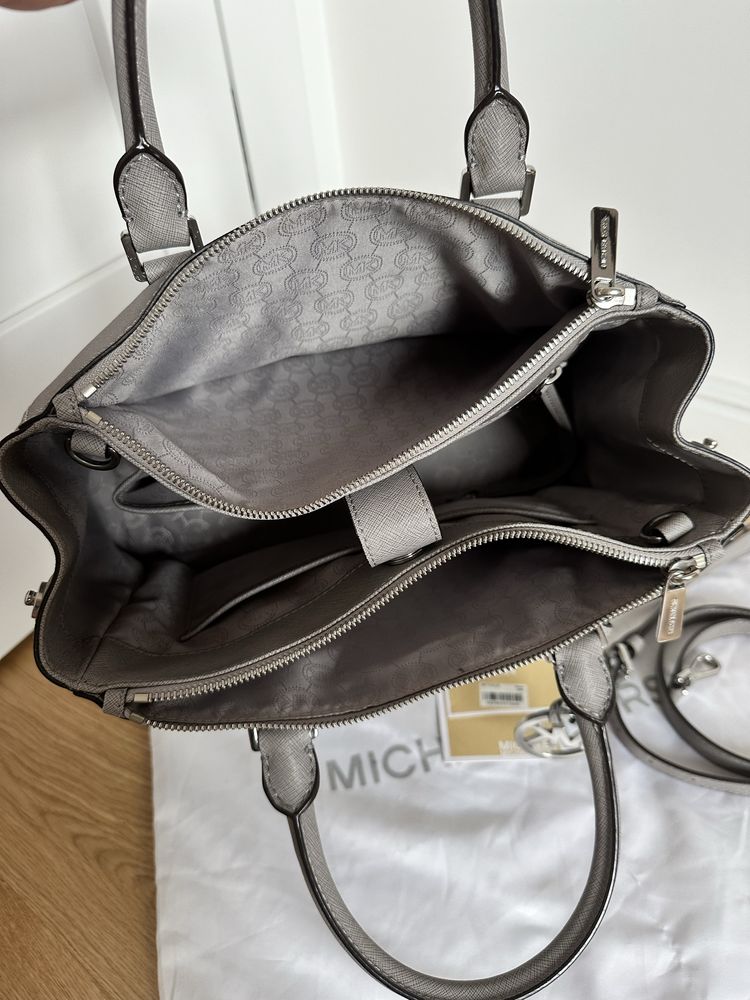 Michael Kors Sutton oryginalna szara nowa z metką skóra saffiano