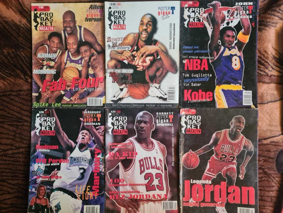 Magazyn ProBasket - 17 numerów + plakaty, naklejki / NBA , Jordan kosz