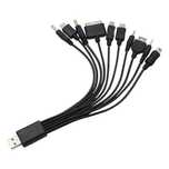 10 w 1. Uniwersalny kabel USB do ładowarki telefonu komórkowego.