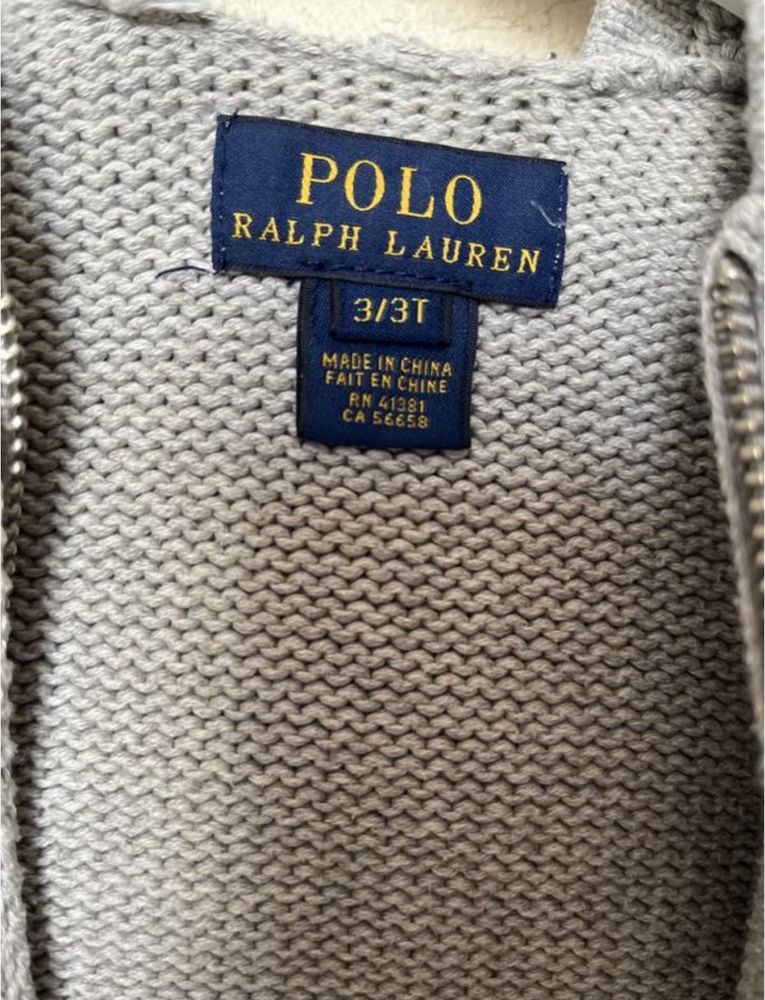 Дитячий светр на замок з капюшоном Polo Ralph Lauren