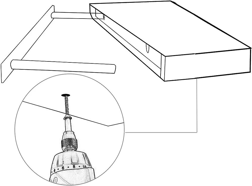 EUGAD Regał ścienny wiszący biały 40 cm