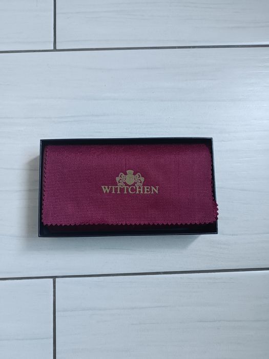 Duży portfel damski Wittchen, bordowy, skóra lakierowana, Verona