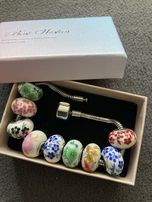 Nowy charms ceramiczny z motywem kwiatowyn