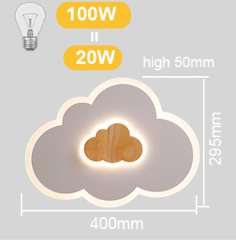 Lampa sufitowa LED do pokoju dziecięcego 40 cm
Białe chmury sufitowe L