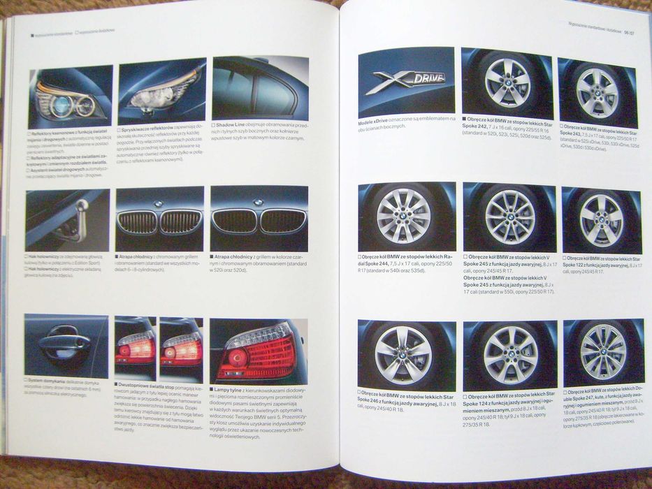BMW 5 E60 Limuzyna 2009 POLSKA - obszerny prospekt 76 stron, stan BDB