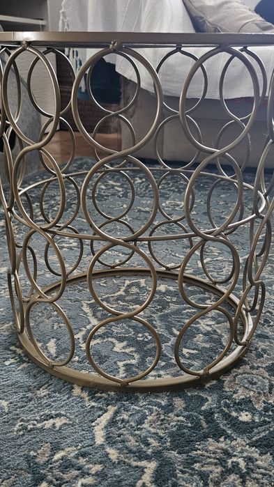 2 Mesas de Apoio Tampo Vidro