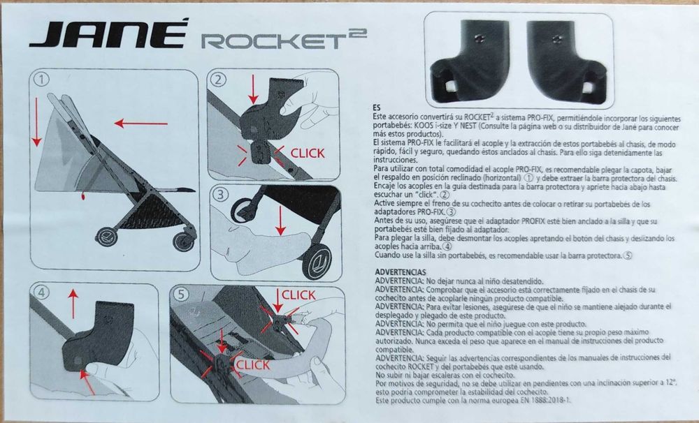 Adaptador para carrinho de passeio Jané