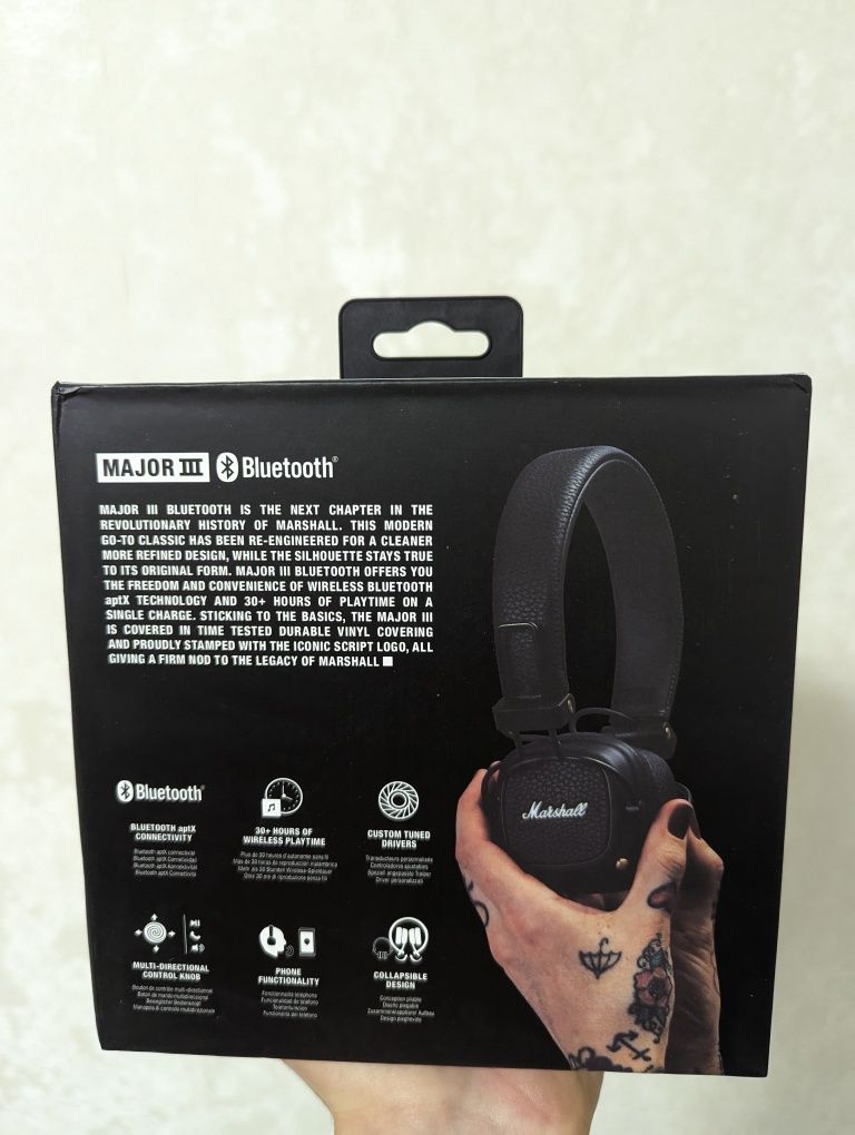 РОЗПРОДАЖ || Навушники Marshall Major III Bluetooth / AUX