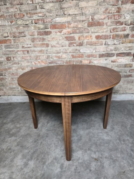 Stół okrągły rozkładany vintage prl po całkowitej renowacji