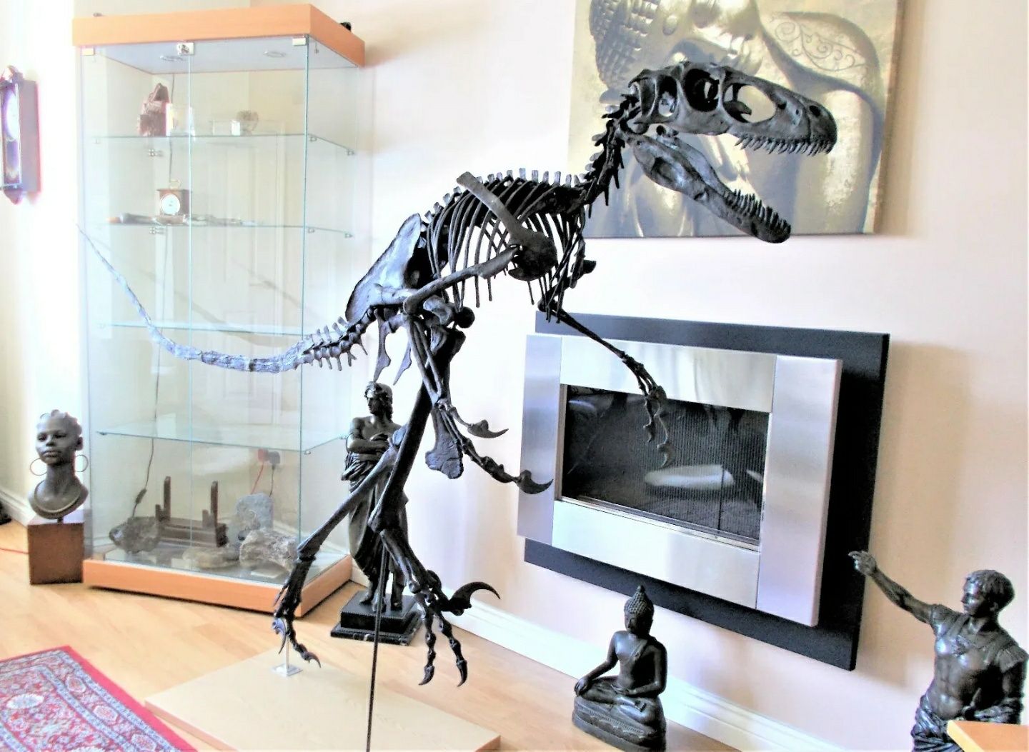 Fóssil de Raptor Deinonychus Velociraptor Utahraptor Esqueleto