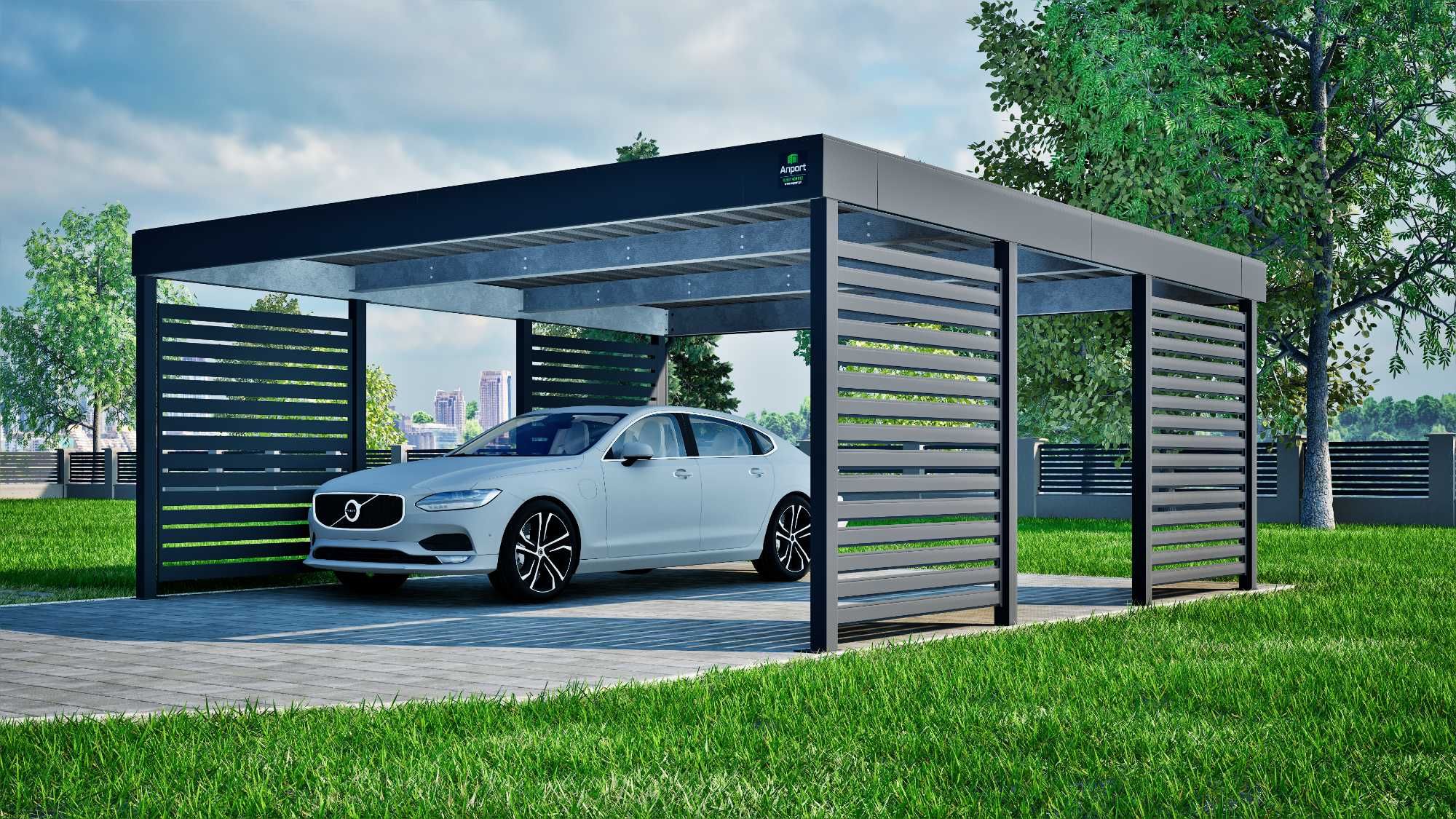 Carport 6x5,5, wiaty garażowe, wiata na samochód, wiata stalowa