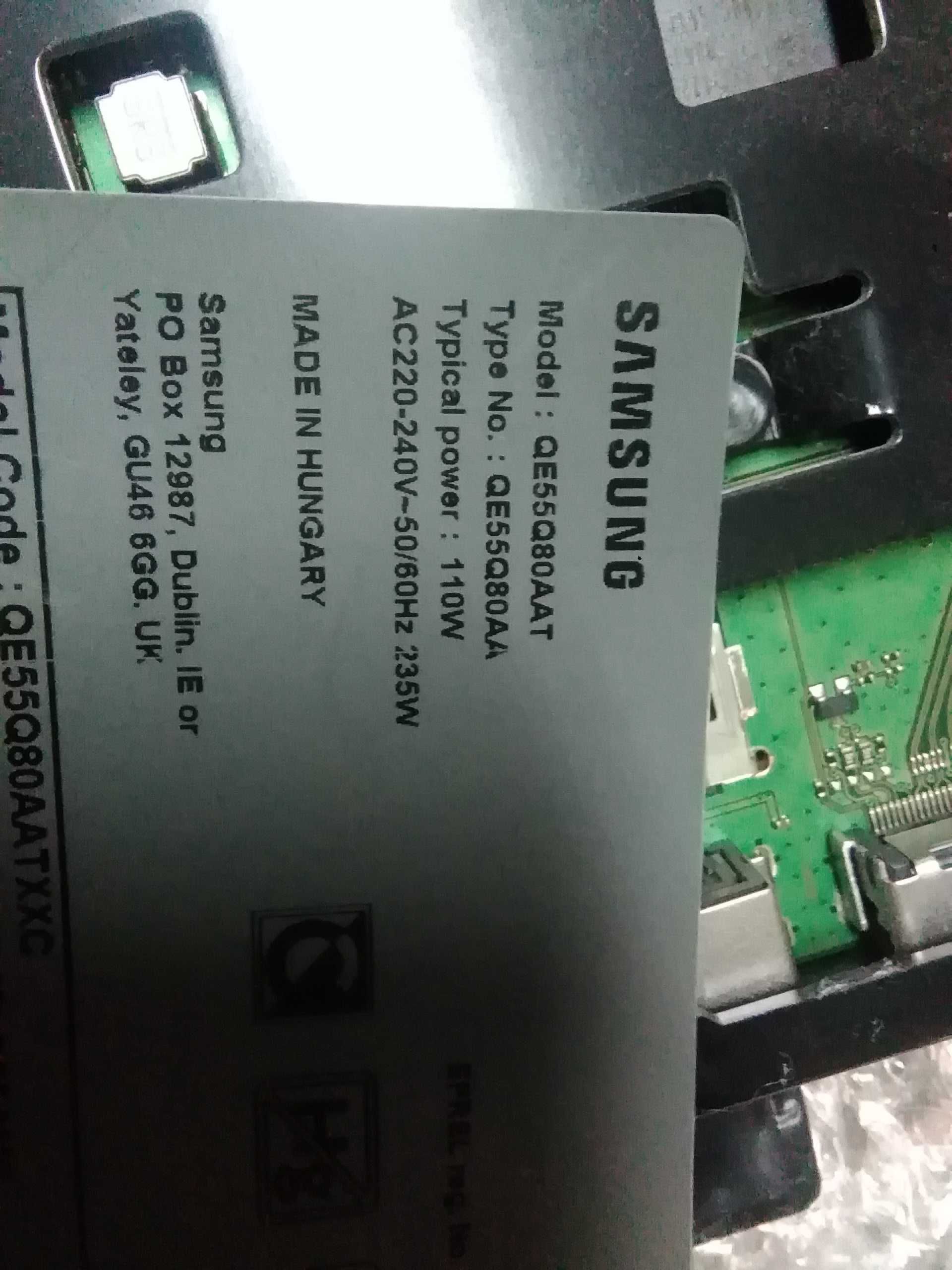 Samsung QE55Q80AAT placas mãe, alimentação e t-con