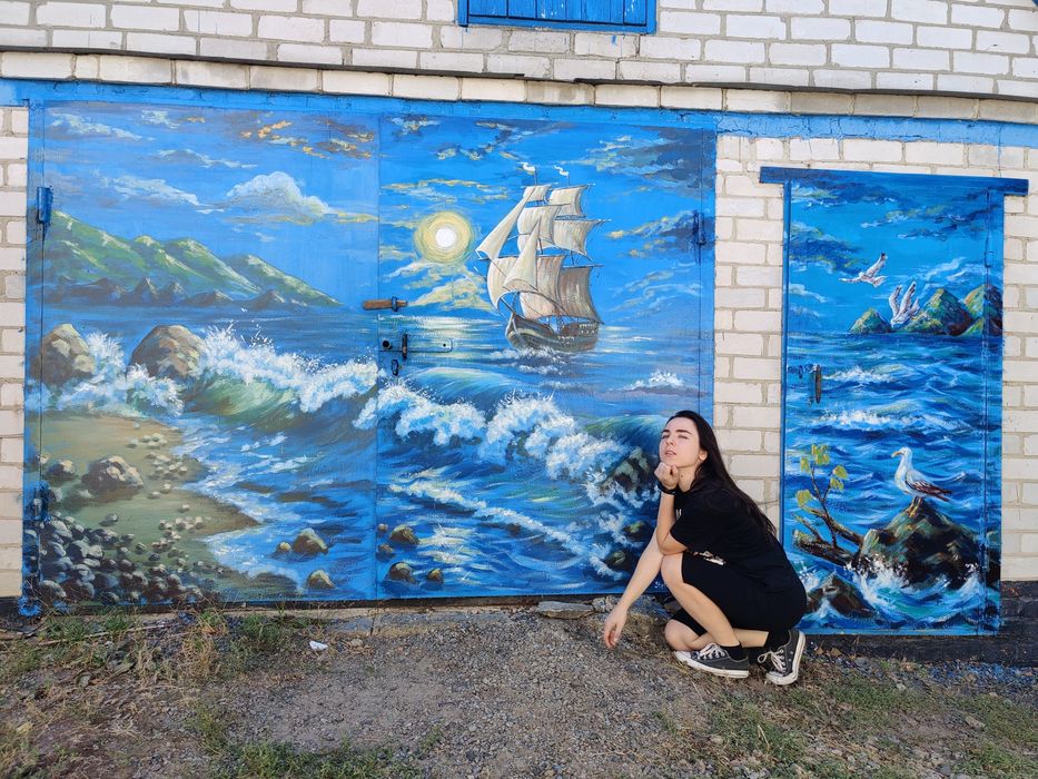 Розпис стін, вітрин, гаража, аерографія, художник, дизайн, мурал, арт