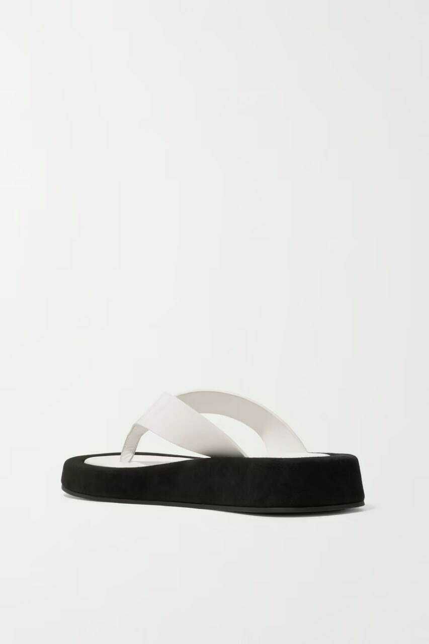 Шльопанці The Row Ginza Sandal in Suede White