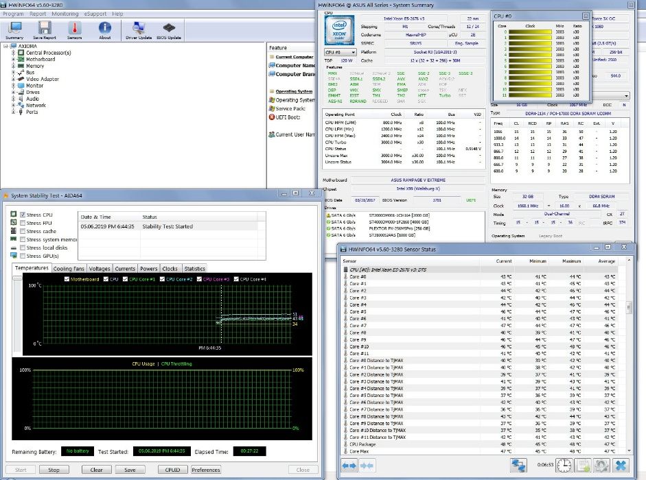 Процессор, ЦП, CPU Intel Xeon E5 2676 v3 (LGA 2011-3), чипсет X99/C612