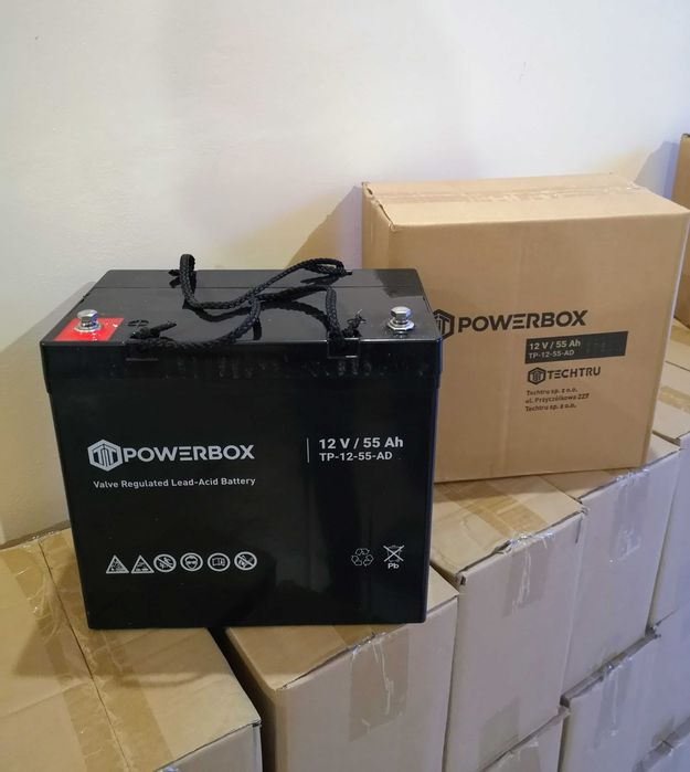 Акумулятор, батарея, тяговий, VRLA, AGM PowerBox 55 Ah 12v, в наявн.