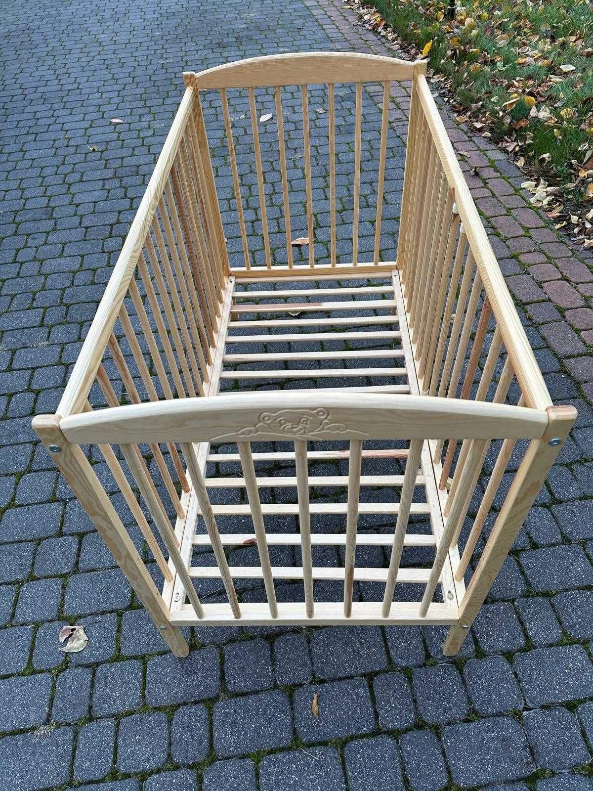 Łóżeczko sosnowe i materac Hilding Dobranocka 60x120