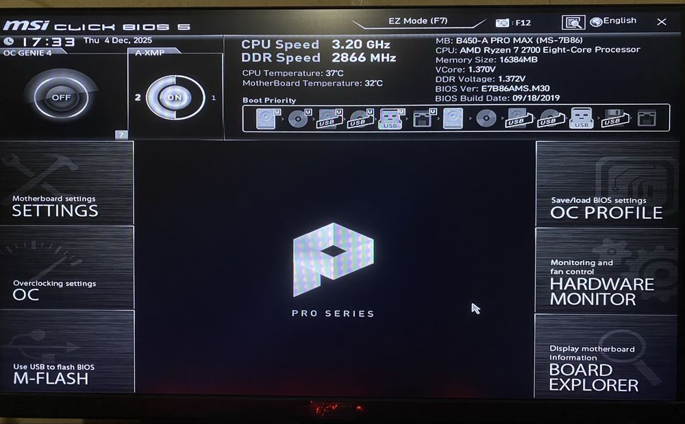 Процесор Ryzen 7 2700 (8 ядер / 16 потоків)