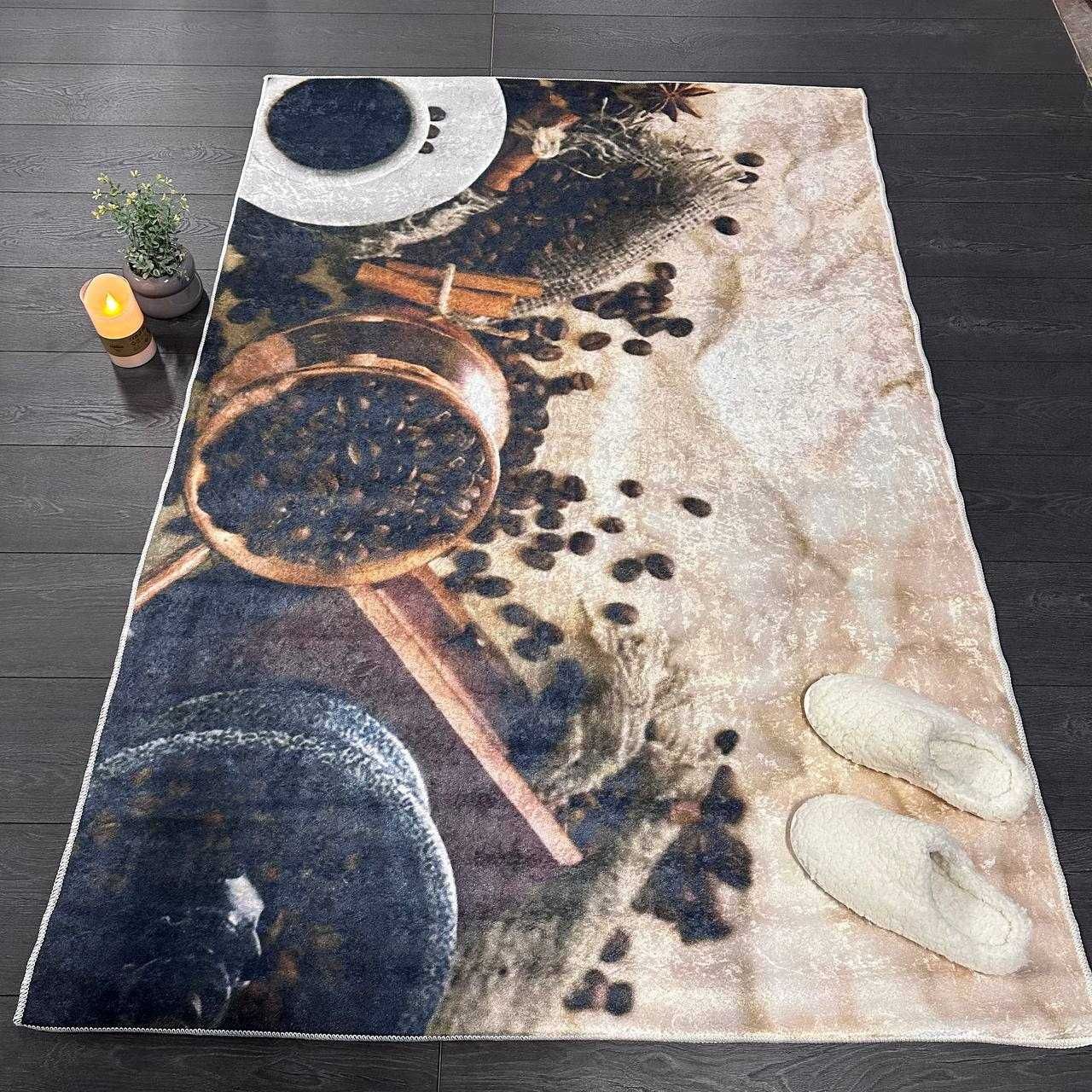 Сучасний килимок Килимок Banyоlin Digital 120x180см на шкіряній основі