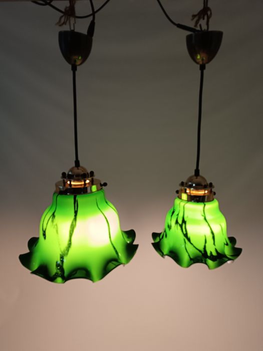 Para lamp wiszących Peill & Putzler, Niemcy lata 60.