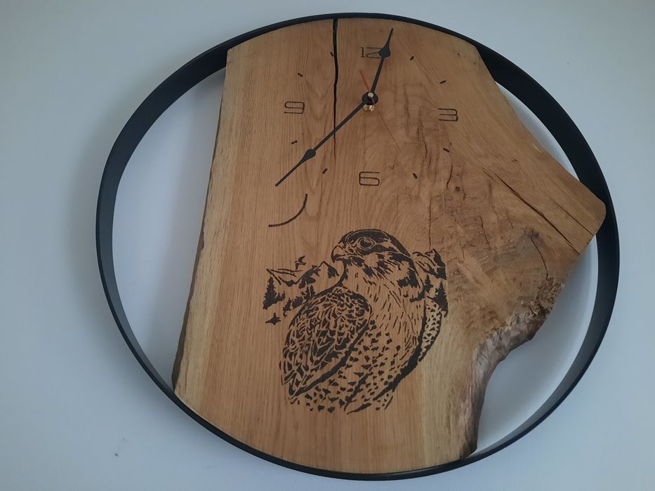 Zegar dębowy  obrecz