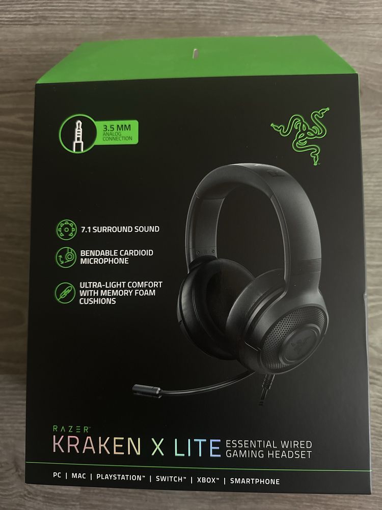 Razer Kraken X Lite – новые, в коробке, без использования