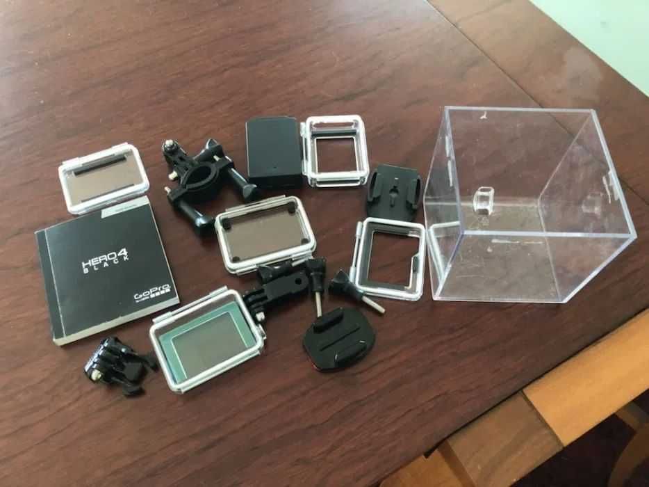 3 cameras 4K, Go pro 7 black + go pro 4 black + camera 4K + Muitos Acessórios + Mala de transporte