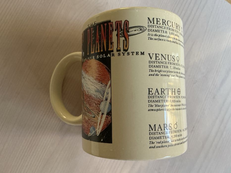 Kubek z NASA z planetami