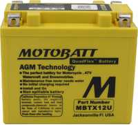 Akumulator motocyklowy AGM MOTOBATT 12V MBTX12U ytx12-bs YTX14-BS