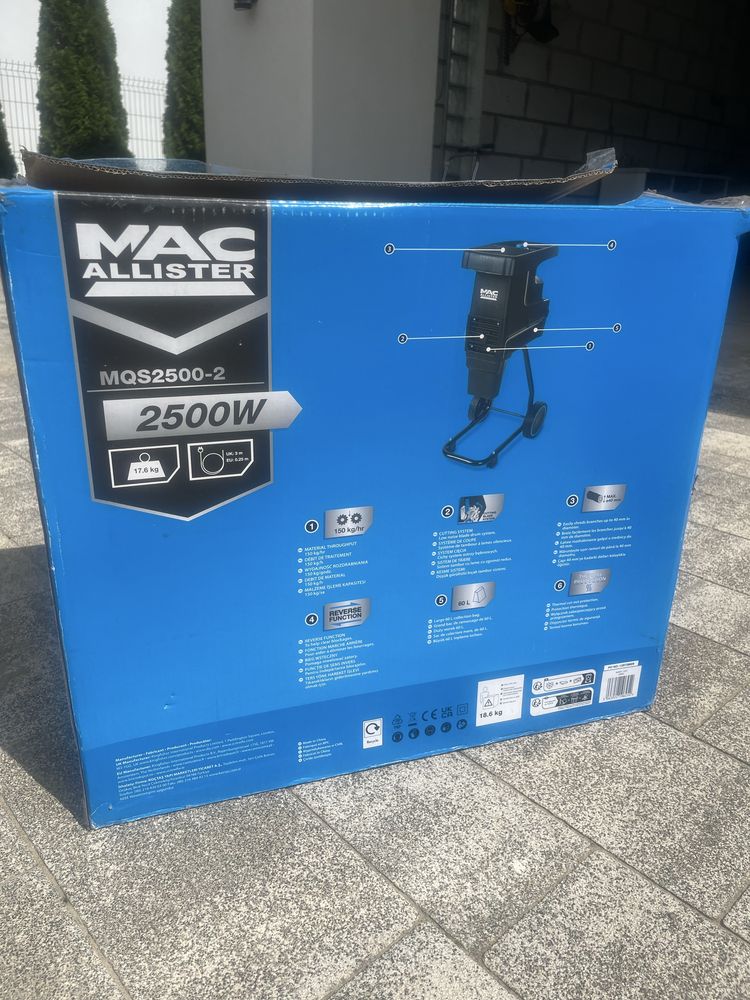 Rozdrabniacz do gałęzi MacAllister 2500W czarny