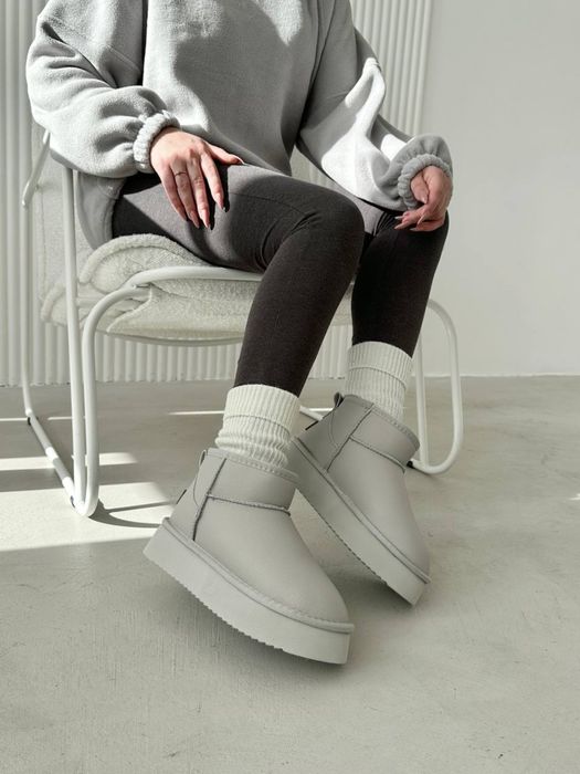 Шкірані сірі уггі, угги, ugg itts серые угі