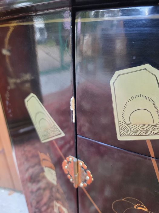 Chińska malowana komódka orientalna 100 cm #2037 Stylowy Węgrów