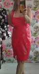 Czerwona lateksowa sukienka plus size 44 46