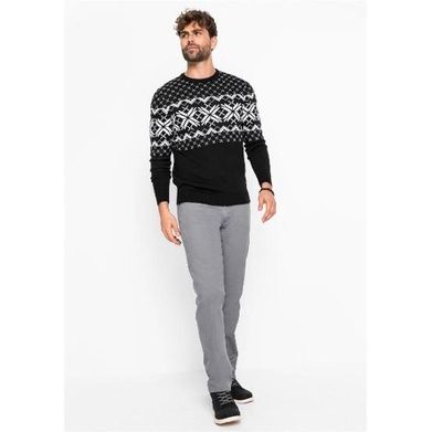 BONPRIX świąteczny DOPASOWANY sweter pullover ZE WZOREM 44-46