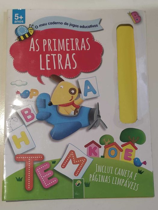 Livros didáticos reutilizáveis do tipo "escreve e apaga"