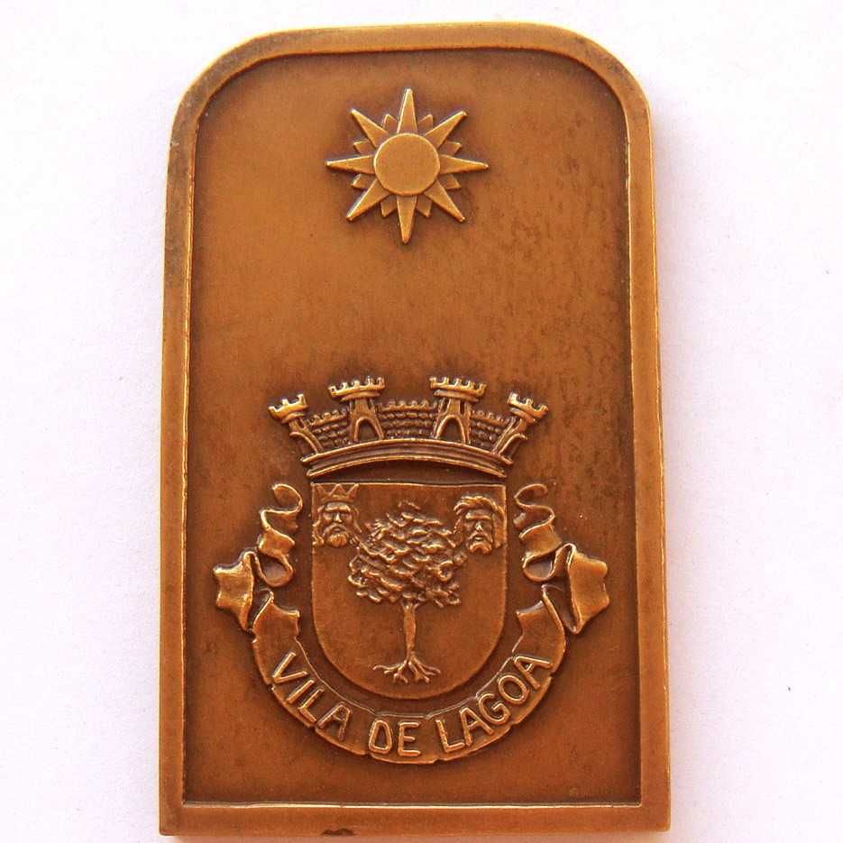 Medalha de Bronze da Câmara Municipal de Lagoa Algarve Brasão Sol