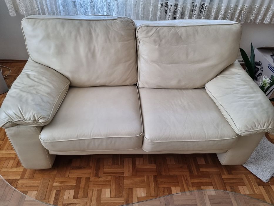 Sofa, fotel, puf skórzane