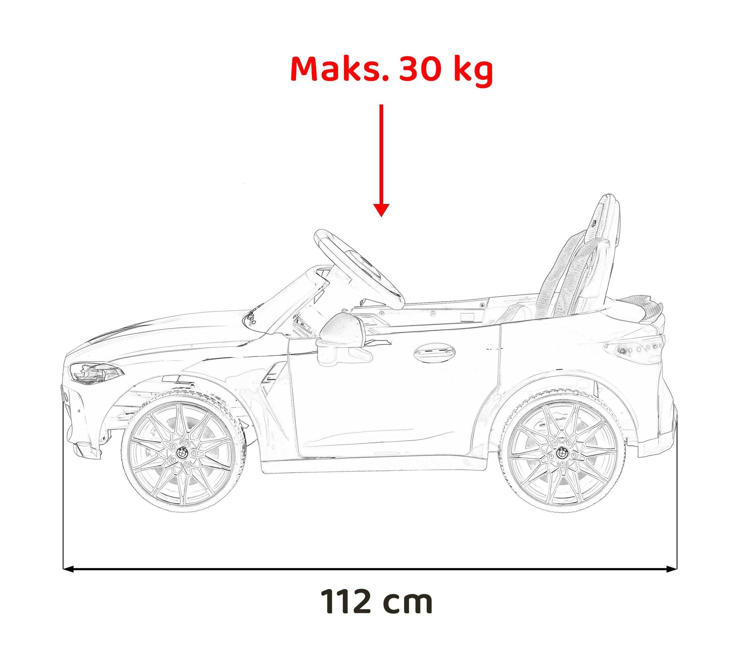 Pojazd na akumulator BMW M4 Żółty  PA.SX2418