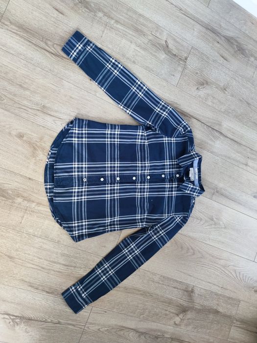Bawełniana koszula w kratę damska h&m 38 M