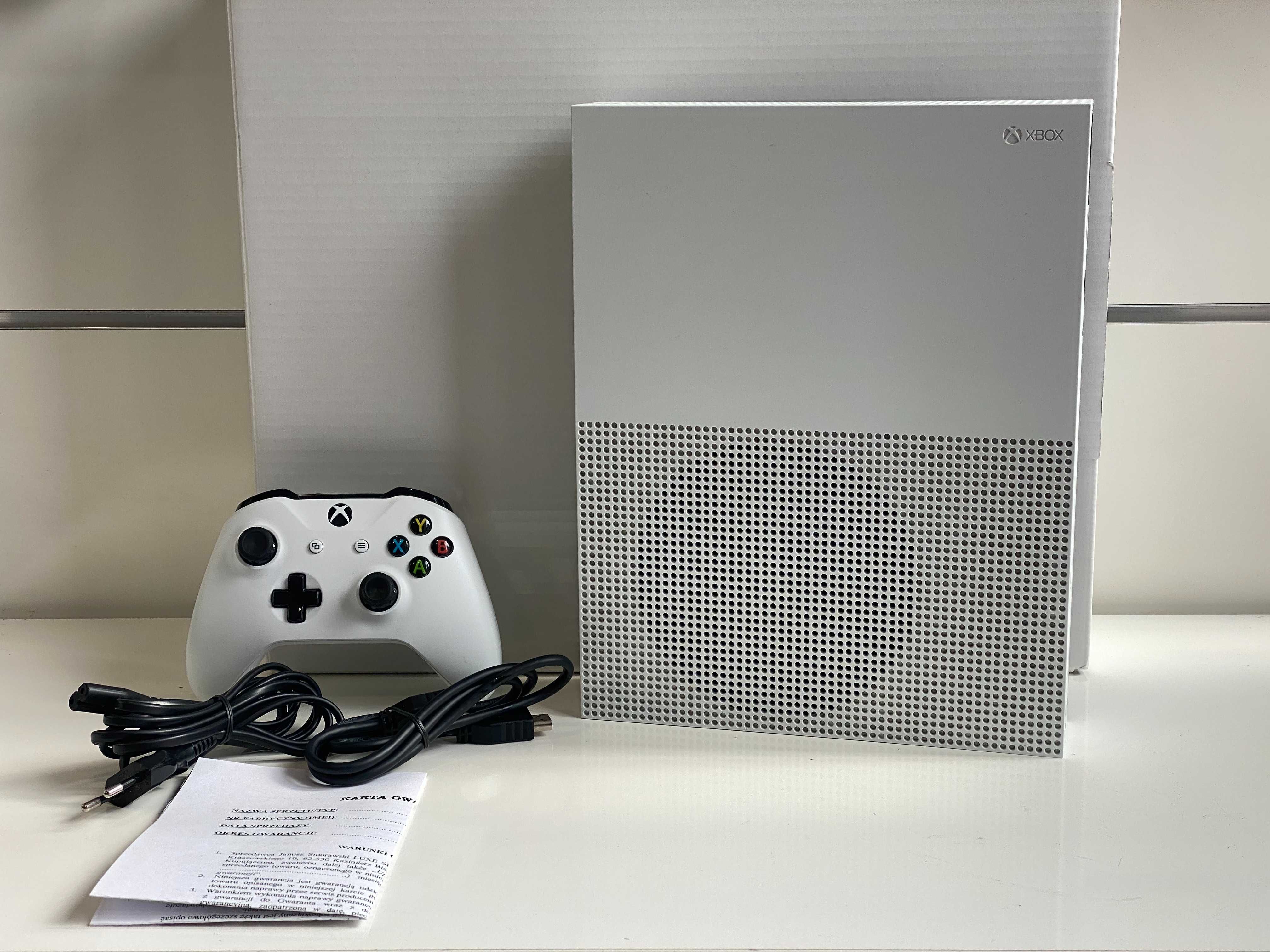 GWARANCJA Microsoft XBOX One S 1000GB Komplet Biała Sklep
