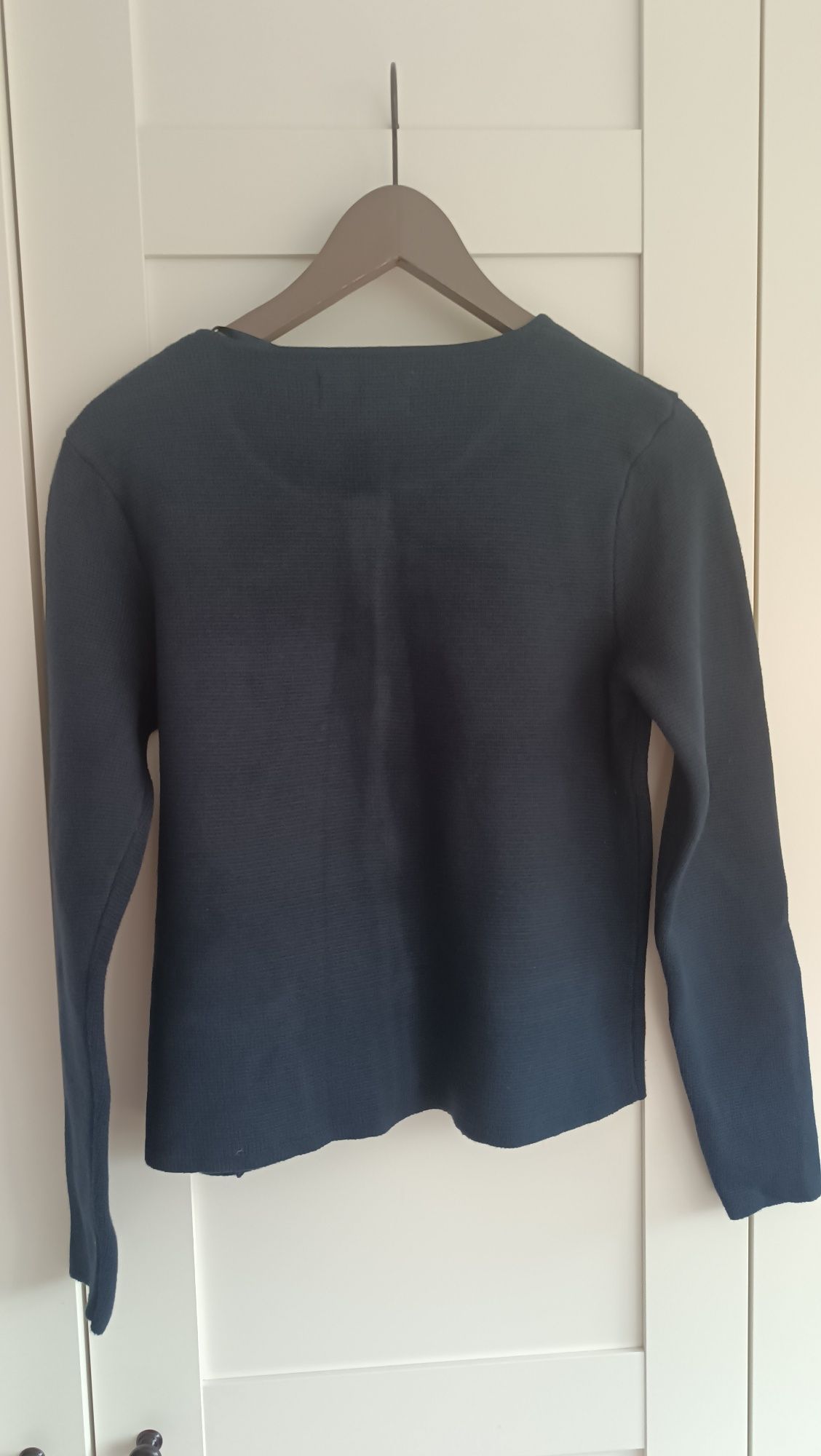 Hampton Republic Sweter rozpinany 36 38 S M bawełna wiskoza granatowy
