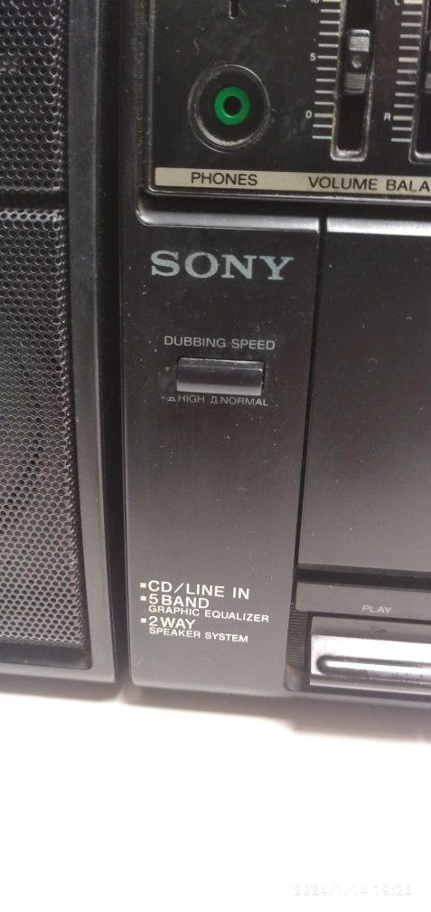 Wieża Sony radiomagnetofon bumbox CFS-W410 bass budowa wysyłka