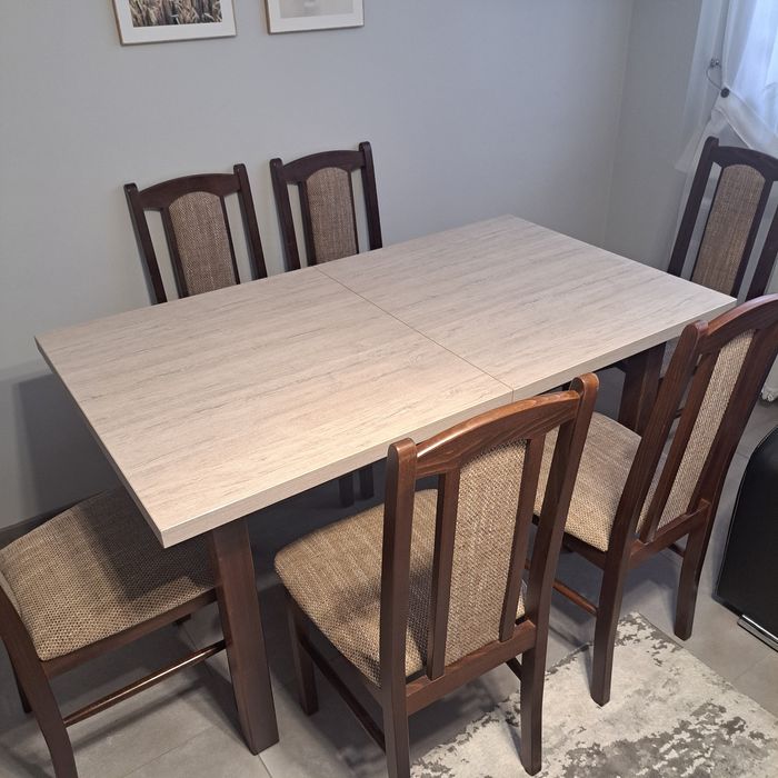 Stół rozkładany + krzesła