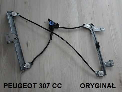 Podnośnik Mechanizm Szyby Peugeot 307 CC Cabrio Przód Prawy (1a22)