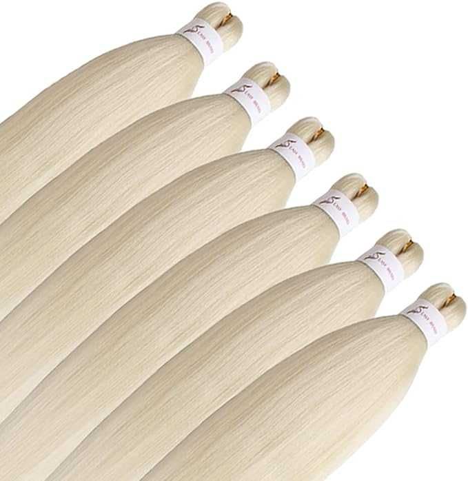 Proste włosy do warkocza 66 cm blond
