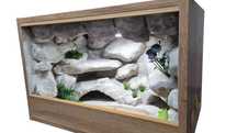 Terrarium  od ręki  dla gekona 60x40x40 dąb